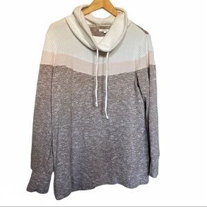 Maurices Mauve-Ivory Cowl sweater